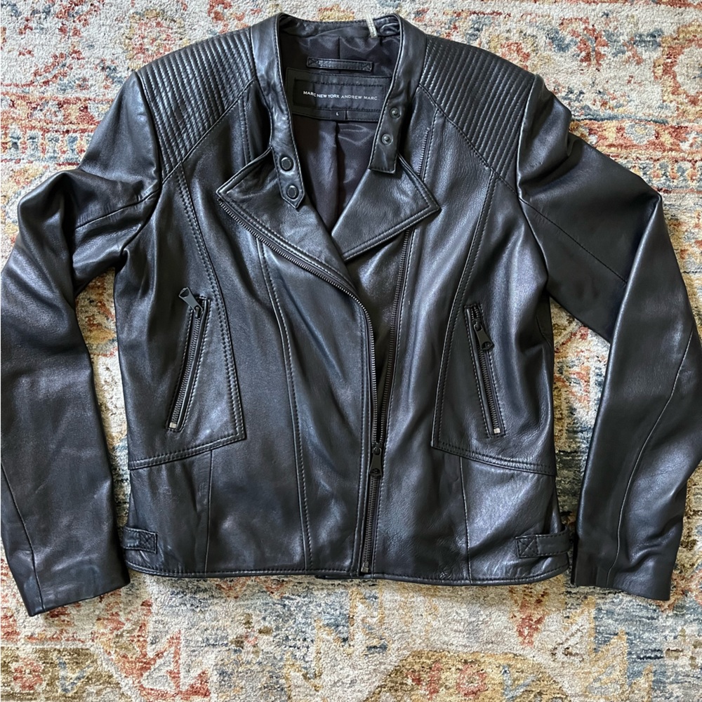 Marc New York Women’s Leather Bomber Jacket